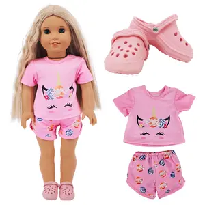 Suitable for 18-Inch Girl Dolls Swimwear + Beach Sandals Set (doll Not Included), Perfect Accessory for Playtime Adventures, Dolls Clothes Accessories