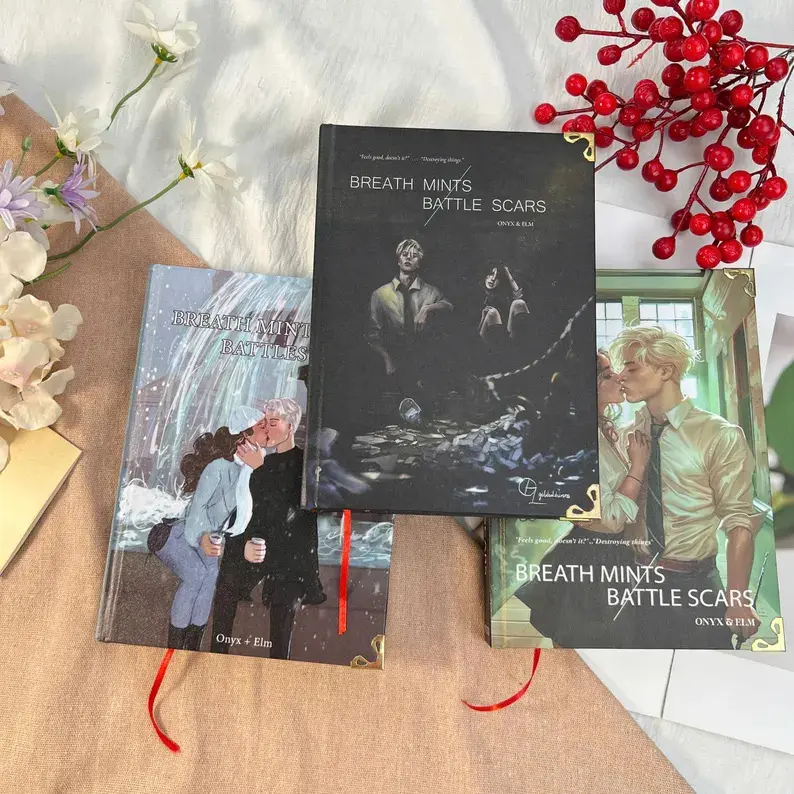 Breath Mints / Battle Scars by Onyx & Elm, Dramione Fanfiction Book, BMBS Sixth Year Rebound, LGBTQ+ Romance,Illustrated,Young Adult Fiction