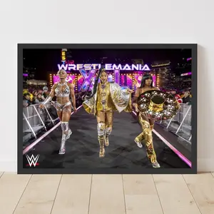 WWE Print - Jade Cargill Bianca Belair And Naomi WrestleMania Entrance Poster Wrestling Wall Art #52