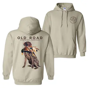 German Wirehaired Pointers Bird Hunting Hoodie or T-Shirt, Outdoors Dog Lover Graphic Apparel, Casual Streetwear Pullover Top