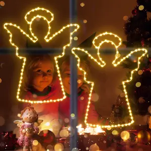 Christmas Angel Lights Window Lights  Christmas Angel Outdoor Decorations for Home Wall Door Decor Ornaments Festive Illumination Holiday Seasonal