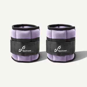 Sportneer Adjustable Ankle Weights 5 lb - Set of 2 Removable Sandbags for Women & Men