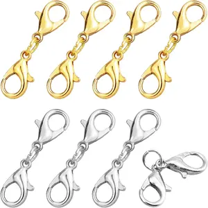 8 count Double Lobster Clasp Extender   Lobster Claw Clasps Bracelet Extender Clasp 1 Inch Necklace Extension  Clasps and Closures for DIY  Making