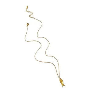 Waterproof Fish Pendant Stainless Steel Necklaces Jewelry Gifts for Women