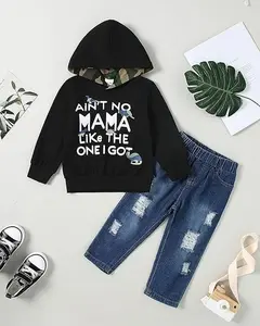 Baby Boy Clothes, Long Sleeve Printing Hoodie With Jeans Pants Outfits Set Toddler Sweatshirt Fall and Winter Suit