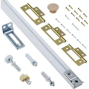 Bifold Door Hardware Kit, 30-Inch Bi-fold Closet Door Track Kit Bifold Closet Door Hardware Kit Folding Door Hardware Repair Replacement Tool Kit