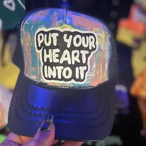 “Put Your Heart Into it” Hand Painted Trucker Hat