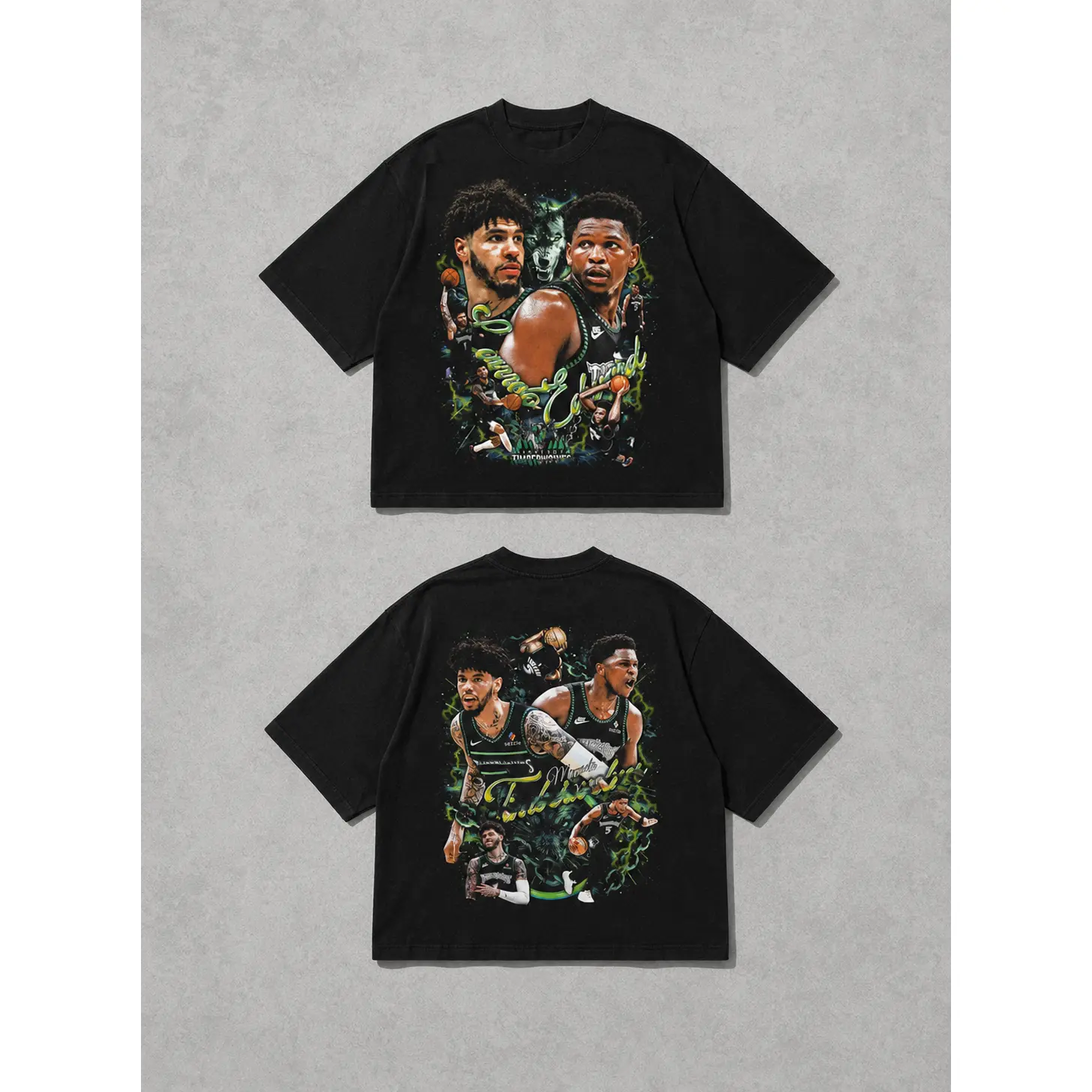 Anthony Edwards & LaMelo Ball T-Shirt, Youth & Adult High Quality T Shirt, Classic 90s Basketball Graphic Tees, Gift For Fan Minnesota Basketball, Vintage Bootleg, Gift For Kid Men Woman