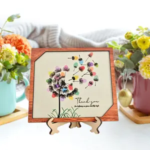 Wooden Desktop Decorative Artwork, 1 Count Thank You Gift, Appreciation Gift, Wedding Guest Appreciation Gift, Graduation Season Gift, Signs