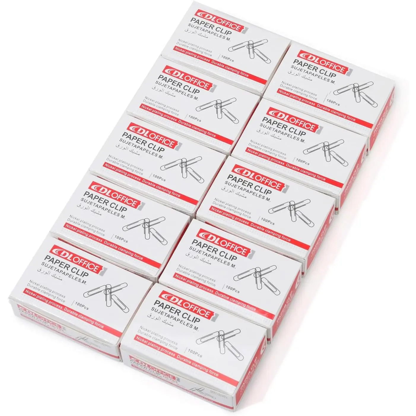 Medium Paper Clips - 1000 count (10 Boxes of 100 Each) -  Standard Size 1.25IN - Office & School
