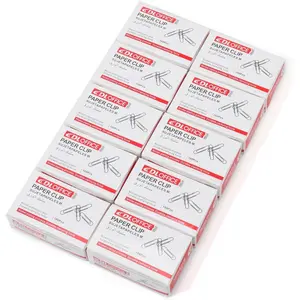 Medium Paper Clips - 1000 count (10 Boxes of 100 Each) -  Standard Size 1.25IN - Office & School