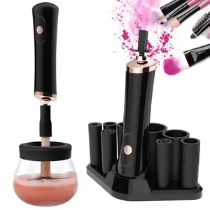 Upgraded Makeup Brush Cleaner and Dryer Machine, Electric  Automatic Brush Spinner with 8 Size Rubber Collars, Wash and Dry in Seconds, Deep  Brush Spinner for All Size Brushes