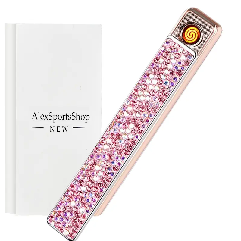 Women's Pink Single-Sided with Rhinestones Electronic Lighter, USB Rechargeable Type-C Fast Charging, Flameless Windproof Portable Eco-Friendly Slide Cap Kitchen Fire Igniter Gift for Outdoor Use - TikTok Shop Women's Pink Single-Sided with Rhinestones Electronic Lighter, USB Rechargeable Type-C Fast Charging, Flameless Windproof Portable Eco-Friendly Slide Cap Kitchen Fire Igniter Gift for Outdoor Use - TikTok Shop