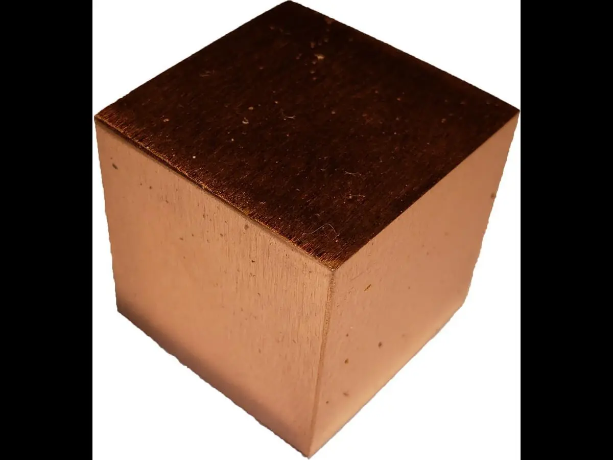 1 Inch Square Solid Copper Cube