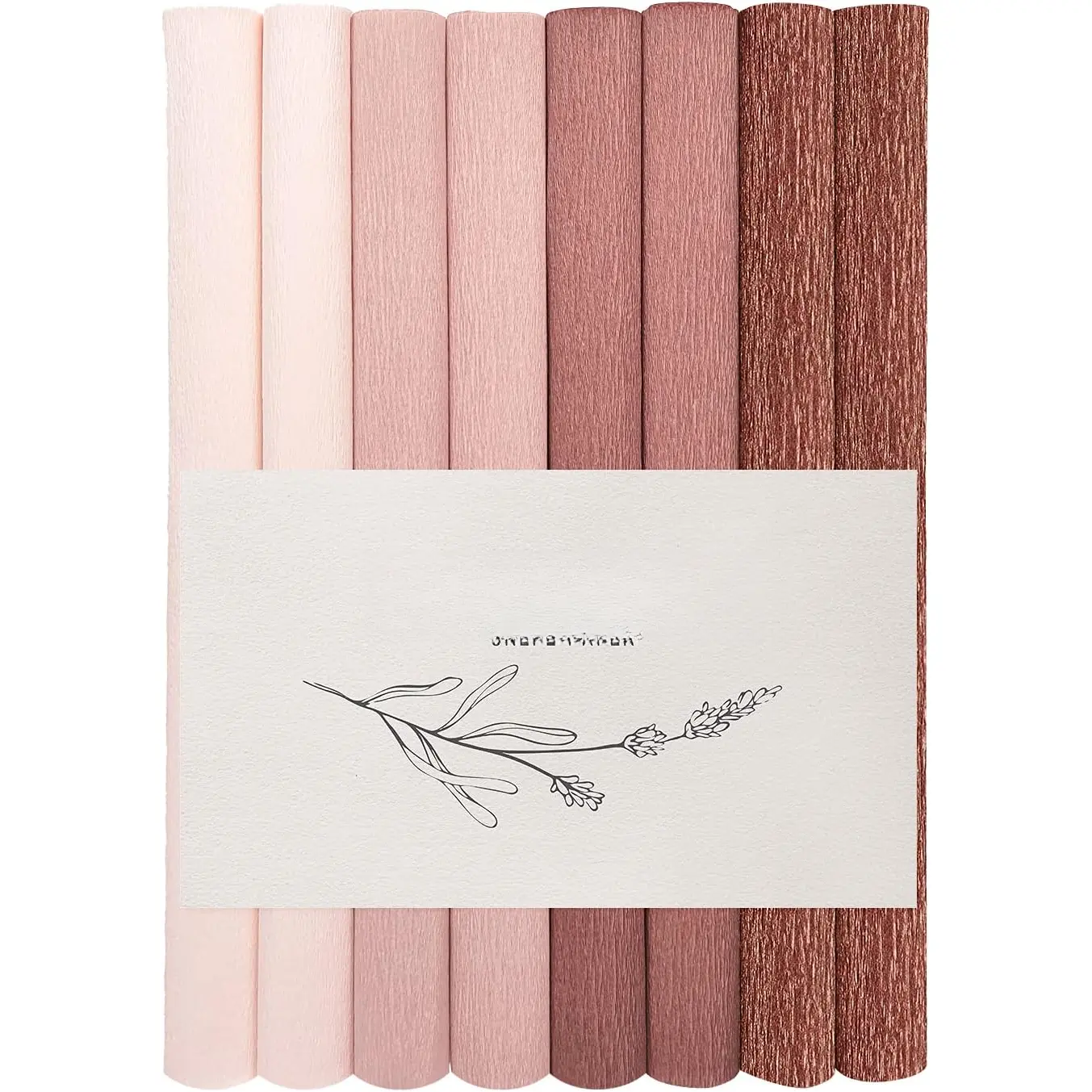 8 Rolls Rose   Crepe Paper Rolls for DIY  Wrapping Paper Crafts Birthday Wedding Holiday Paper Flower, 20 inches Wide by 6.56 ft Long, 4 Colors