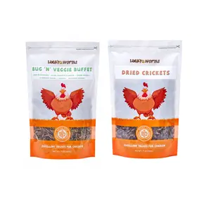 LuckyQworms 1LB Criket and Bug&Veggie Chicken Treats (2 Pack)