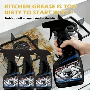 Gas Range Cleaner Degreaser,  Effective Clean Up Kitchen Oil Stains, Grease & Grime Remover, Kitchen Cooktop Cleaning Spray