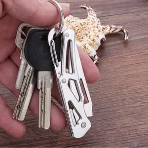 Silver Color Pocket Knife Set with Keychain Screwdrivers, Portable Camping Tool, Sharp Blade, Ergonomic Design, Compact Fruit Knife, Folding Pocket Knives