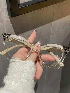 Trendy Random Pattern Geometry Eyeglasses, Vintage Eyeglasses for Women & Men, Trendy Casual Eyeglasses, Fashion Eyeglasses for Work, Daily Clothing Decor, Perfect for Student Daily Use, Fashionable Frames Glasses