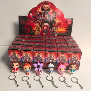 24-Piece Stranger Things Keychain Set, Mystery Blind Box Keychains, Collectible Toy, Office & Room Decor, Car Decoration, Kids Gift, Keychain Surprise Collectibles