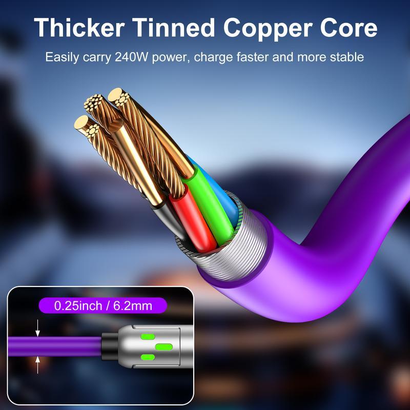 6.6FT 4-in-1 USB-C Cable, PD Fast Charging, Data Sync, EXAVON USB-A, Type-C, Lightning,  Aluminum, Compatible