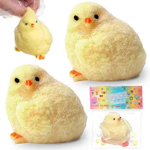 Handmade Taba Squishy Chick Ultra Soft Squishy Fidget Squeeze Toys, TPR Squeeze Toys for Stress Relief Sensory Toys, Squishies for Adults Party Favors Pinch Family Squishy Toys