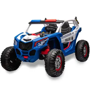 【Christmas Gift】24V 4WD 2-Seater Remote Control UTV Smart Toy Car, Ride-On Toy with Powerful Motors, Leather Seats, Music, Lights, Shock Absorbers, Smart Toy Cars