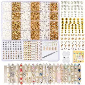 4500pcs Soft Pearl Spacer Beads Slices DIY Jewelry Making Supplies, Handmade Bracelet Necklace Accessories