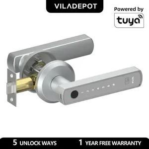Smart Fingerprint Door Lock,Keyless Entry Handle,Biometric tech & App Control knob for Room,Garage,Office,Apartment,Local Data Storage