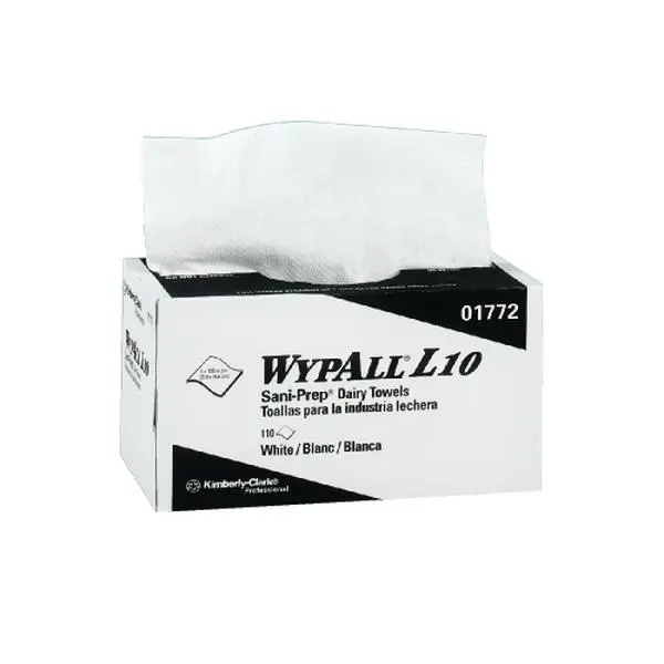 212 MAIN KCC 01772 Wypall L10 Reusable Singlefold Soft Tissue Towel, Soft Thick Tissues, Unscented, 9x10.5 in & 12.5x23.5 in, White, 150 Sheets, Machine Washable, Rinses Clean in Sanitizing Solution, Food Service Cleaning Towel
