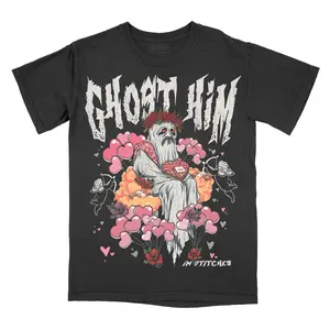 Ghost Him For Valentines Day Graphic Tee - Comfort Colors Shirt Reader BookTok Unisex Top Bookish Dark Romance