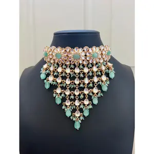 Jodha Necklace Set (Includes Earrings & Tikka)