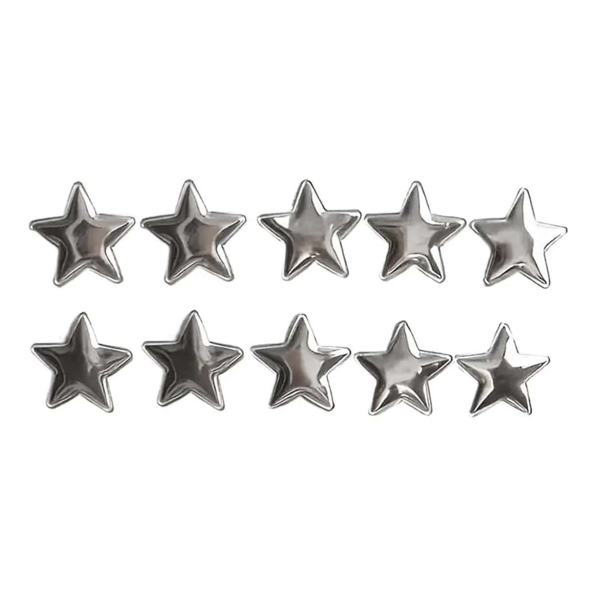 10 Pcs Silver Star Shaped Fridge Magnets, Cute Mini Strong Magnetic Stickers, Decorative Star Magnets for Refrigerator Kitchen Office Home Whiteboard Decor