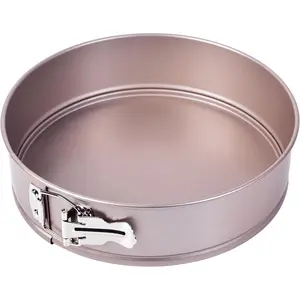 10 Inch Springform Pan, Non-Stick 10 Springform Pan with Removable Bottom, Carbon Steel, Cheesecake (Champagne Gold)