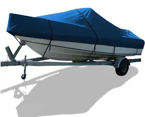 SavvyCraft® EliteShield™ Trailerable Walkaround Cuddy Cabin Boat Cover Heavy Duty 600D Polyester All Weather Protection UV Treated Double Layer Reinforcement