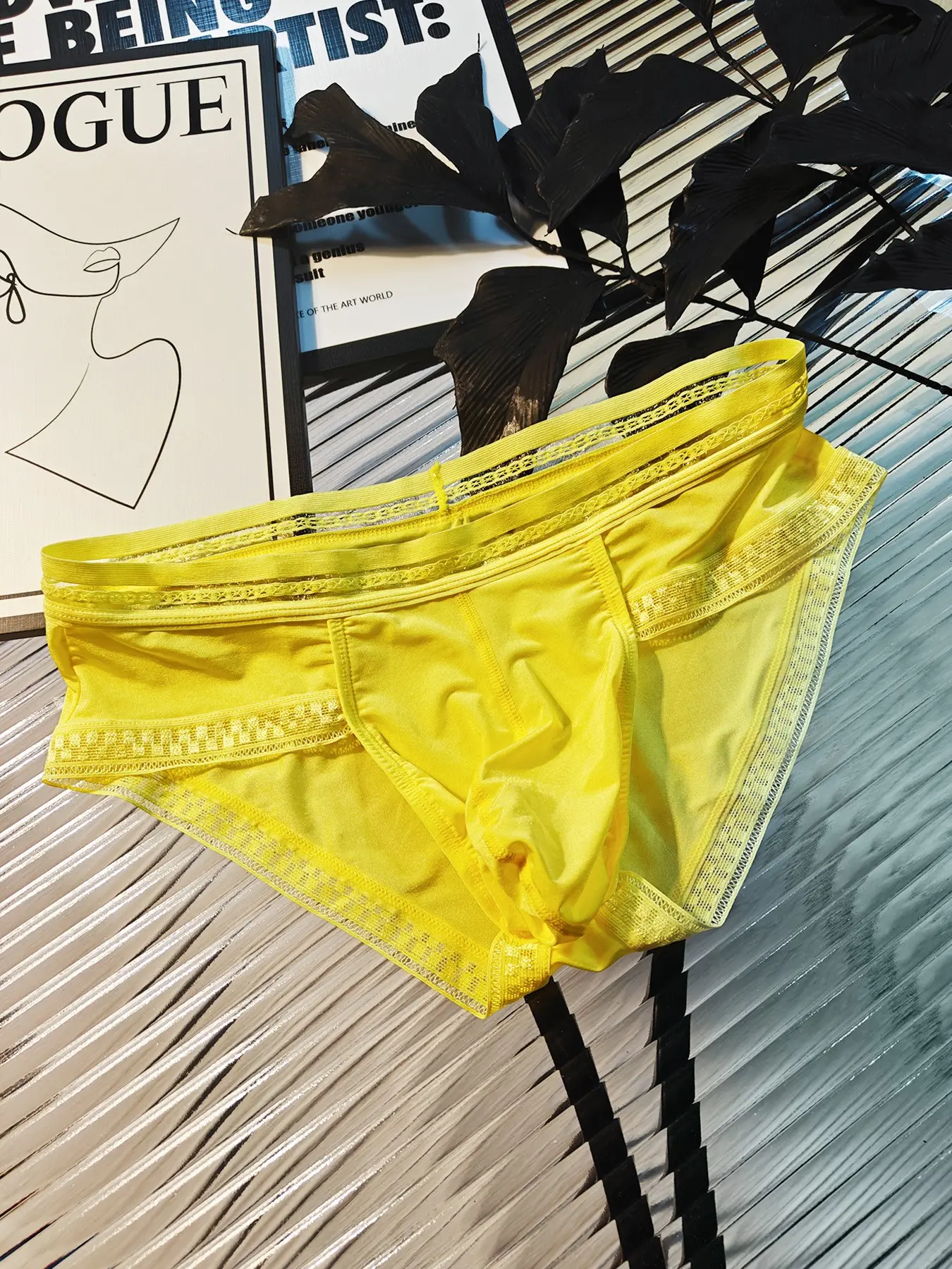 1Pc Men's Solid Color Plain Briefs Underwear, Comfortable & Cool Fabric, For Outdoor Sports, Fitness & Daily Casual Wear, Summer Briefs