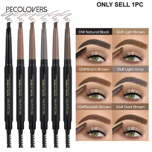 Automatic Rotating Eyebrow Pencil, 6 Counts/set Waterproof Long Lasting Eyebrow Pencil with Brush, Eye Brow Makeup Tool for Women, Eyebrow Makeup Products, Cosmetic