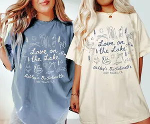Lake Bachelorette Party Shirts, Comfort Colors Love on the Lake Tee, Outdoorsy Bachelorette, Mountain Bridal Party, Camping Bachelorette