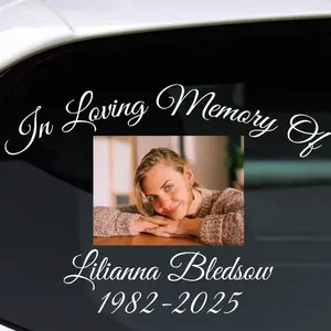 Custom In Loving Memory Photo Decal – Personalized Memorial Sticker for Car, Tribute for Mom, Dad, or Infant Loss, Picture Keepsake