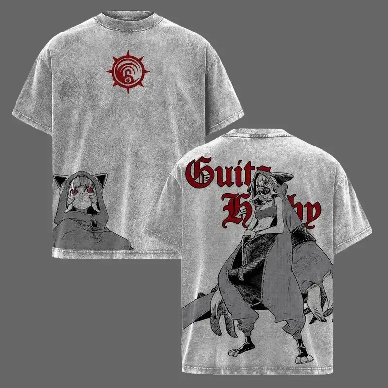 Guita Hebby Gachiakuta T-Shirt – Manga Graphic Tee – Urban Dystopia Streetwear Style – Vintage Washed Oversized Unisex Top – Anime Art Punk Bandcore Shirt Trending
