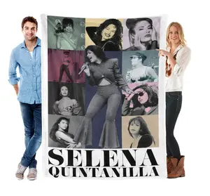 Selena Quintanilla Flannel Blanket — Latin Diva Multi-Portrait Collection Throw Blanket