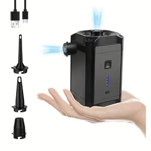 Portable Electric Air Pump for Outdoor Camping - a Quick Inflator And Pump for Inflating Mats, Air Beds, Boats, Swim Rings, And Pools, Lightweight, Rechargeable, And Easy to Use