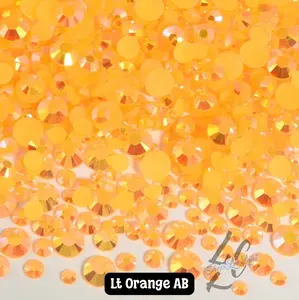 Light Orange AB Rhinestones SS10 ✨ Resin Flatback Bling (5000 pcs)