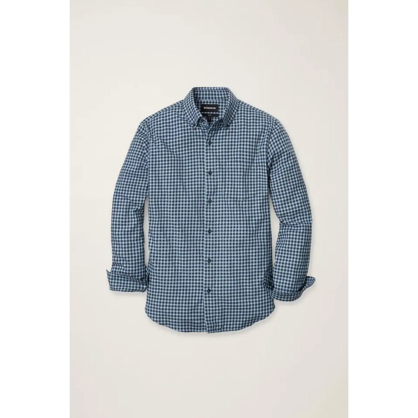 Lightweight Flannel Shirt Black Blue Plaid