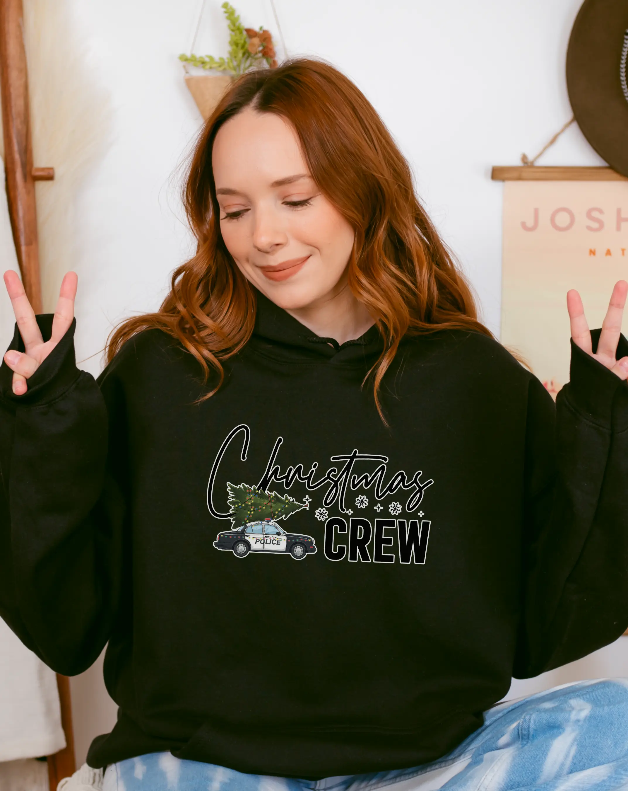 Matching Police Hoodie – First Responder Christmas Crew Sweatshirt – Holiday Shift Apparel for Law Enforcement Teams