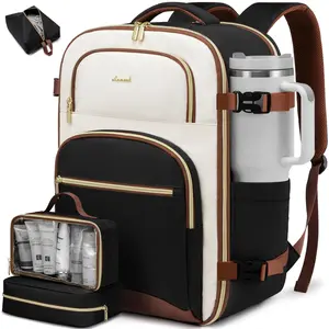 LOVEVOOK Travel Backpack for Women, 40L & 50L Airline Approved Carry On Backpack Luggage with 3 Packing Cubes, TSA Personal Item Travel Bag, Waterproof Weekender Backpack Fits 17.3" Laptop
