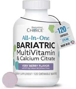 Bariatric Choice All-in-One Chewable Bariatric MultiVitamin with Iron & Calcium Citrate, Very Berry (120ct)
