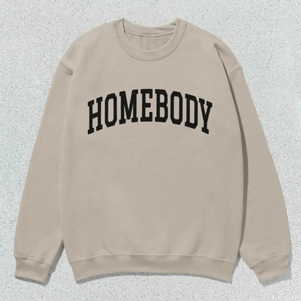 Homebody Sweatshirt – Unisex Collegiate Crewneck, Cozy Loungewear Sweater, Introvert Aesthetic Gift