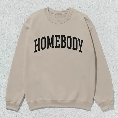 Homebody Sweatshirt, Collegiate Crewneck Pullover, Cozy Loungewear Sweater, Introvert Gift For Women