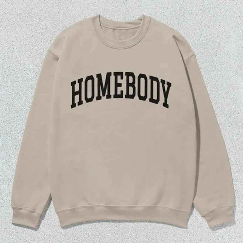 Homebody Sweatshirt, Collegiate Crewneck Pullover, Cozy Loungewear Sweater, Introvert Gift For Women